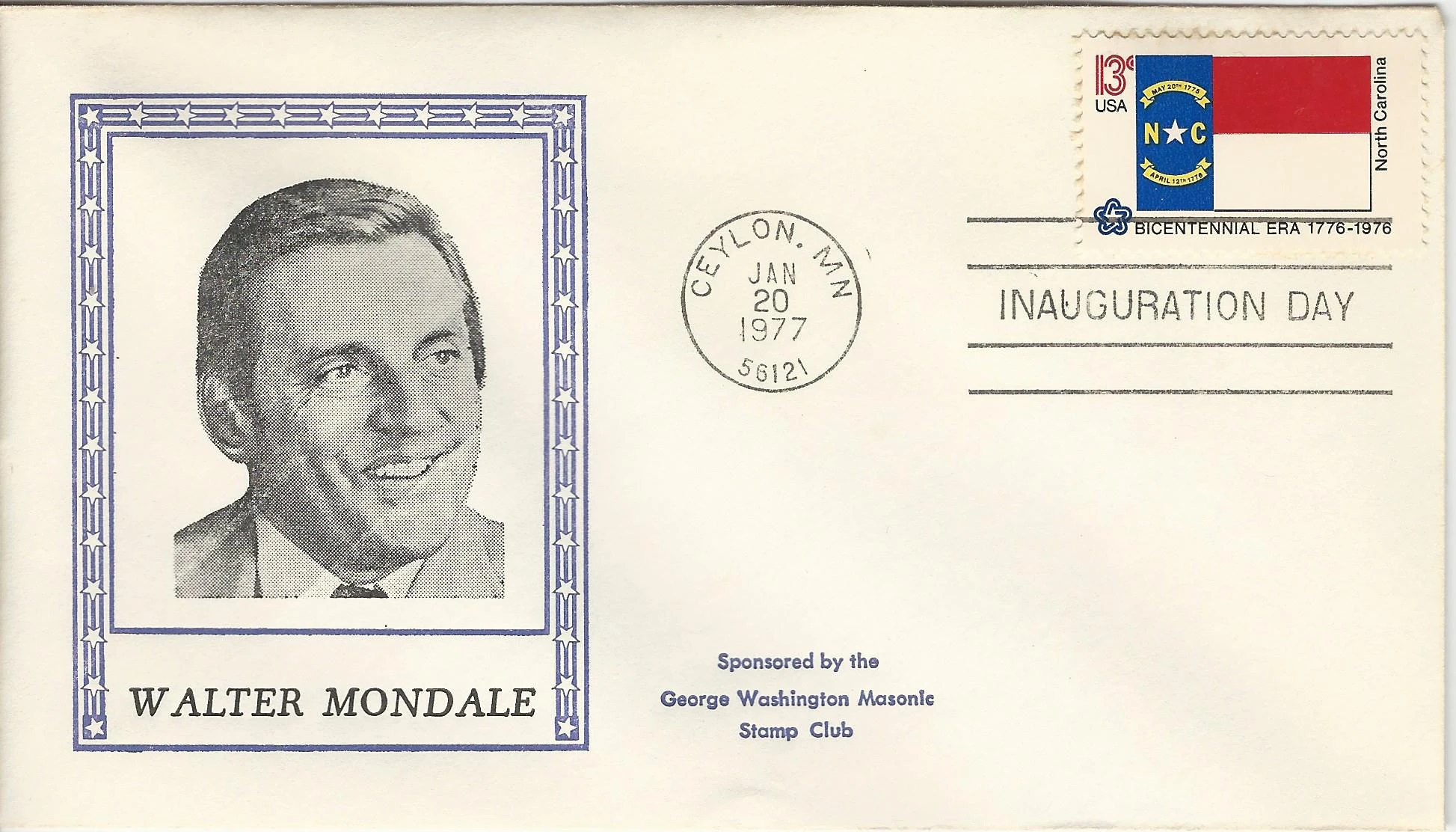 Inauguration VP Walter Mondale Postmark #1: Washington, DC&hellip;